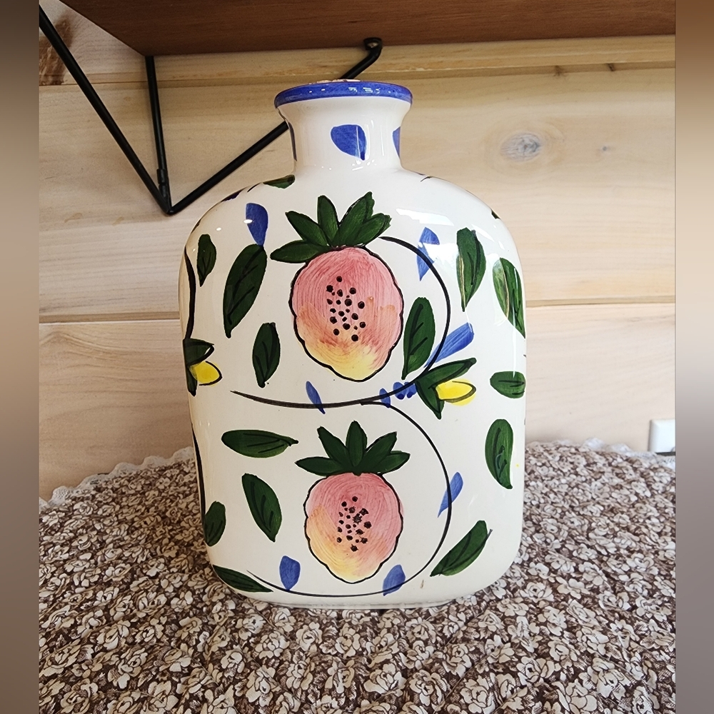 Vintage Mid-Century Modern Berry Ceramic Vase
